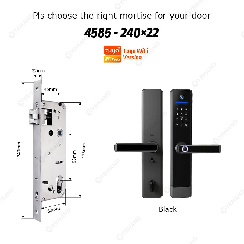 Tuya Wifi Video Intercom Lock Remote Unlocking Digital Electronic Biometrics Waterproof Smart Door Lock for Home