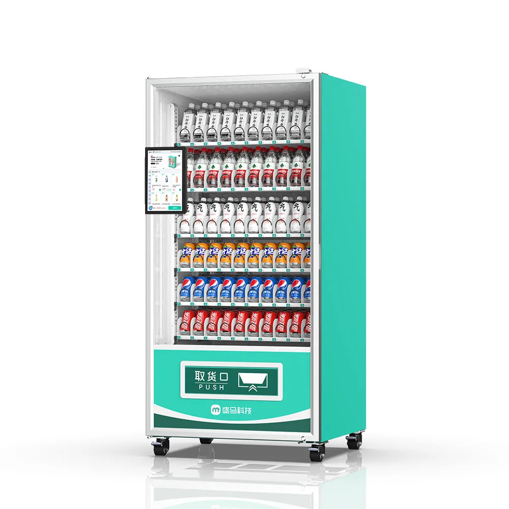 AI Intelligence Vending Machine Yogurt Cold Drinks Freezer Smart Fridge with Camera Monitoring