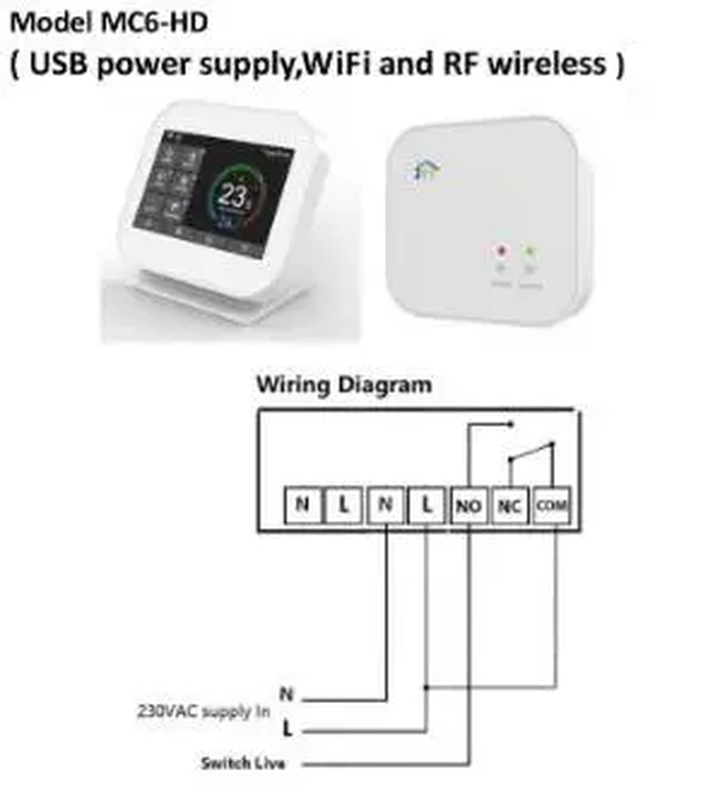 Wifi Smart Touch Thermostat Temperature Controller for Water/Electric Floor Heating Water/Gas APP Remote Control Google Alexa