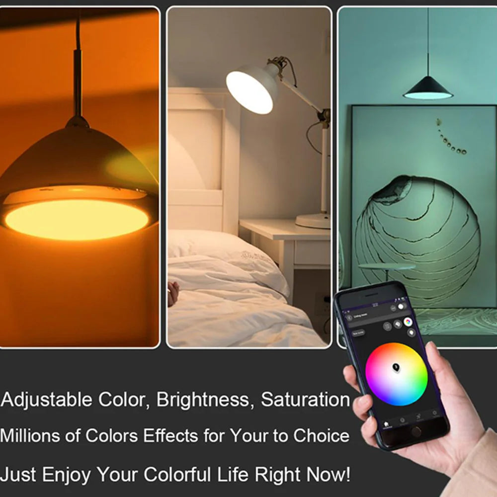Zigbee 3.0 Tuya Smart Led Lamp E27 GU10 E14 RGBCW RGBCCT Dimmable Bulb Light Room Decor Voice for Smartthings/Alexa/Google Home