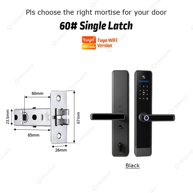 Tuya Wifi Video Intercom Lock Remote Unlocking Digital Electronic Biometrics Waterproof Smart Door Lock for Home