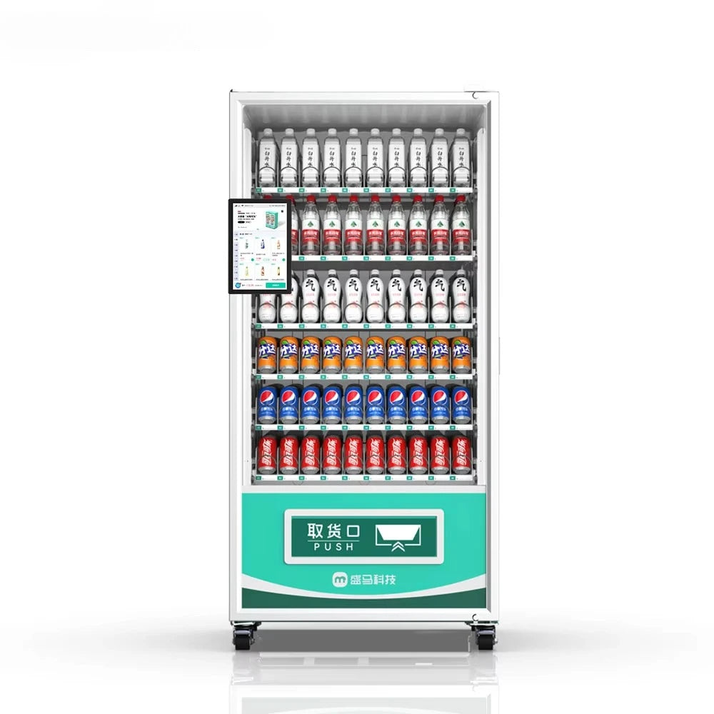 AI Intelligence Vending Machine Yogurt Cold Drinks Freezer Smart Fridge with Camera Monitoring