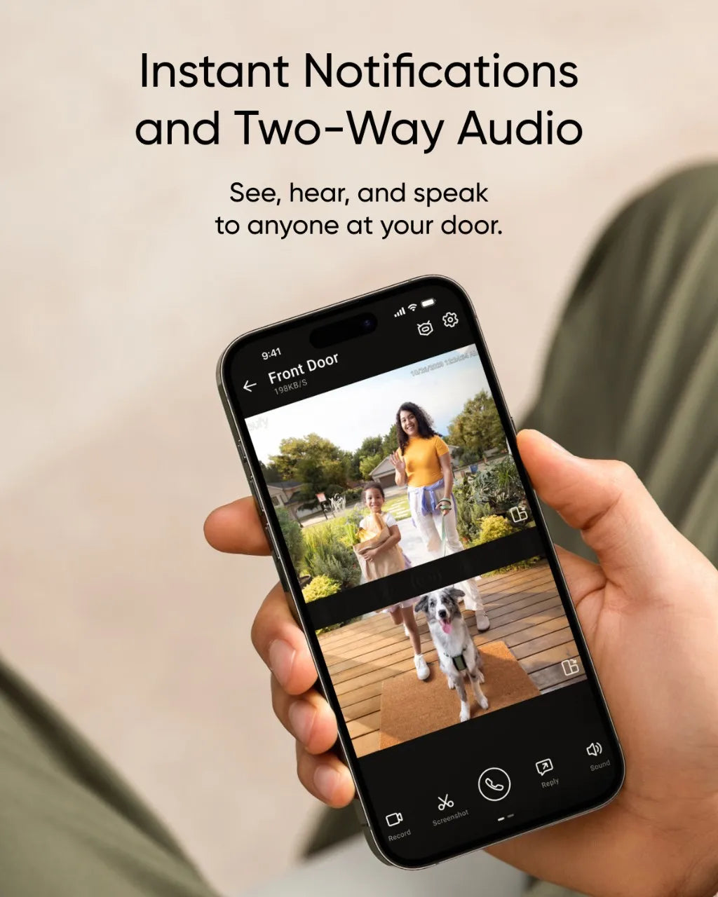 Security Video Doorbell E340 Dual Cameras with Delivery Guard 2K Full HD Color Night Vision Wired or Battery Powered