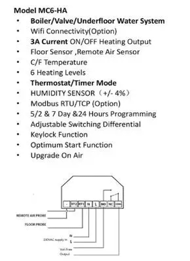 Wifi Smart Touch Thermostat Temperature Controller for Water/Electric Floor Heating Water/Gas APP Remote Control Google Alexa