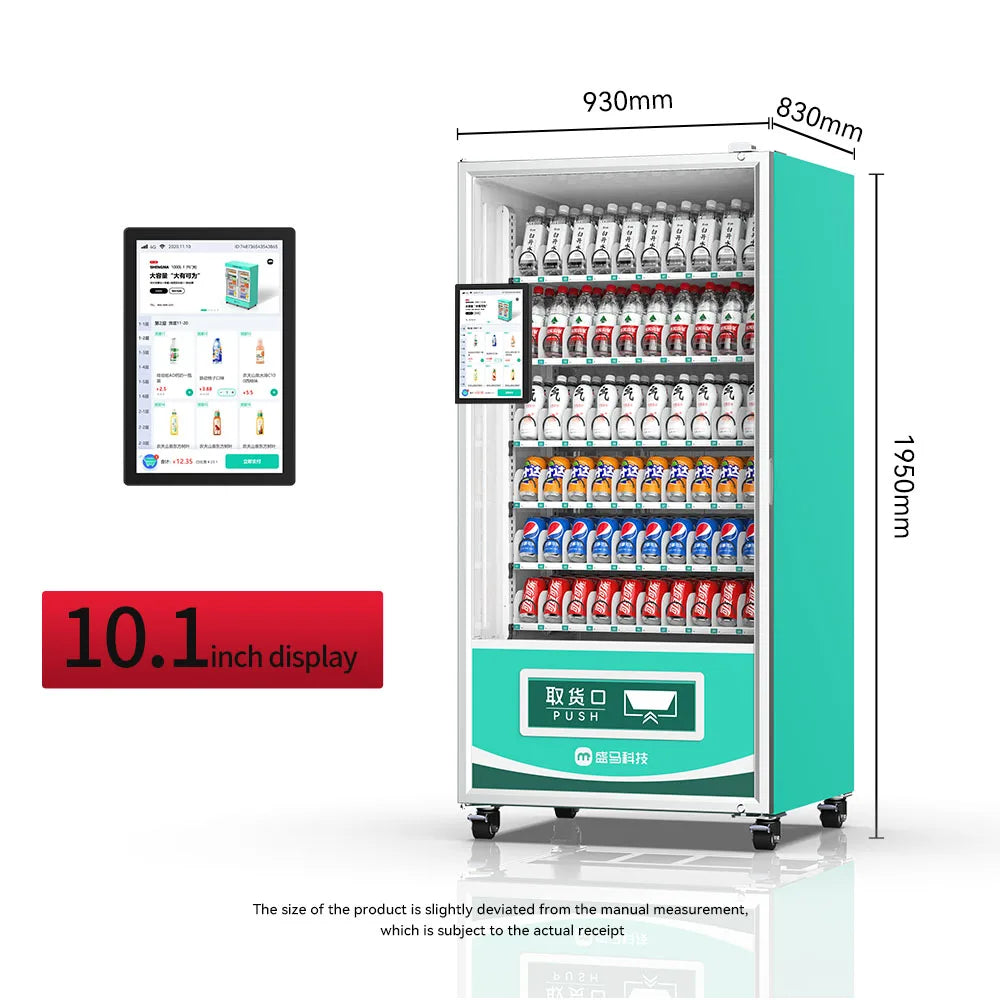 AI Intelligence Vending Machine Yogurt Cold Drinks Freezer Smart Fridge with Camera Monitoring