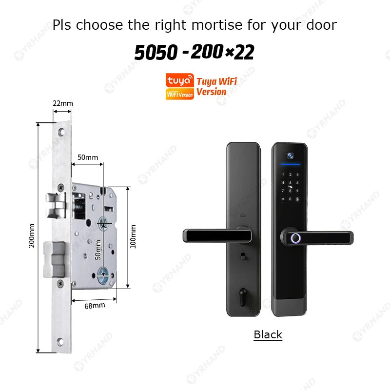 Tuya Wifi Video Intercom Lock Remote Unlocking Digital Electronic Biometrics Waterproof Smart Door Lock for Home