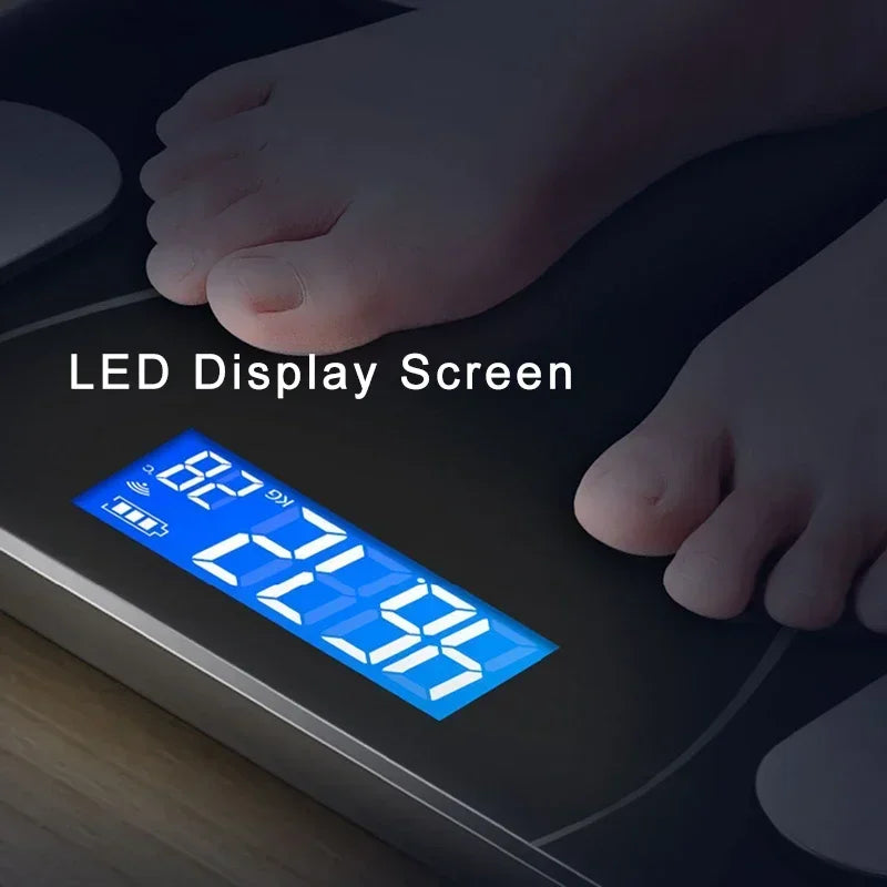 Smart Wireless LED Digital Body Fat Scale, Body Composition Analyzer & Small Electronic Scale with Accurate Measurement